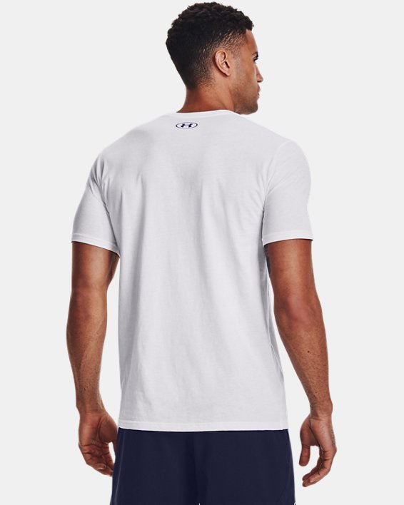 Men's UA Wordmark Baseball Short Sleeve, White, pdpMainDesktop image number 1